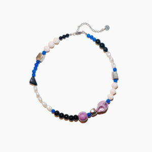 Kolorowy naszyjnik handmade z różnorodnych koralików
